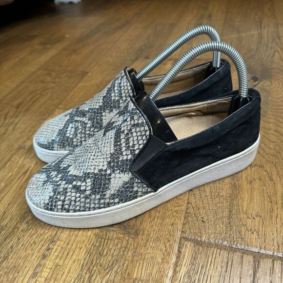 VIONIC Splendid Midi Black Snake Print Slip On Sneakers Womens Size 7.5 - Picture 3 of 6